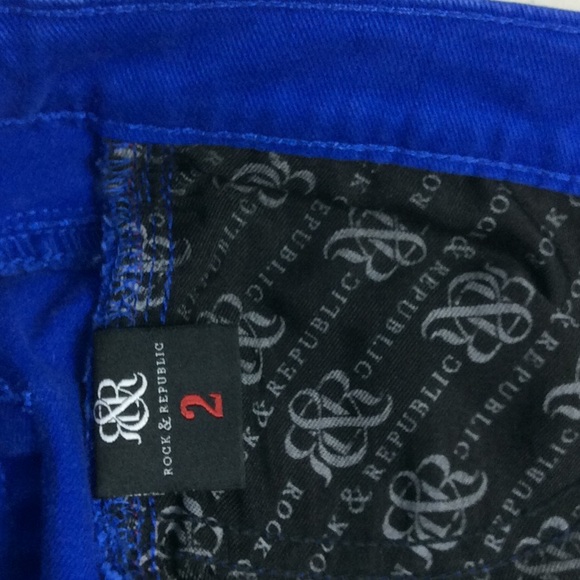 Rock & Republic Ladies Blue Skinny Jeans Sz 2 - Picture 7 of 8